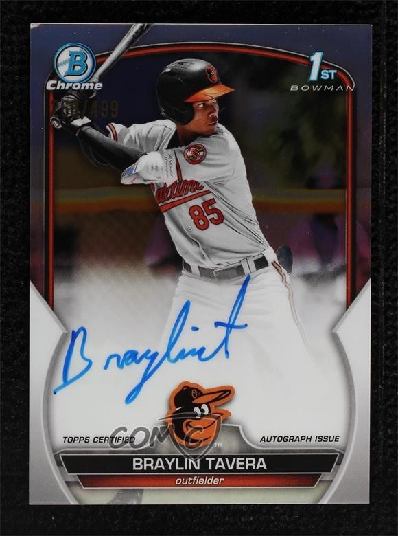 2023 Bowman Chrome Prospect Refractor 268/499 Braylin Tavera #CPA-BT Auto 0x5p