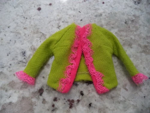 FANCY DANCY # 1858  - Lime Green Jacket - 1968-69 Vintage Mod Barbie Flaws Read