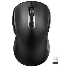 New Comfortable Ergonomic Wireless Mouse 6 btn for Notebook Laptop Desktop Black