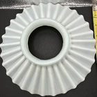 Antique Ruffled White Milk Glass Shade Petticoat Oil Lamp