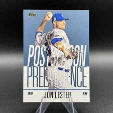 2018 Topps Update Series - Postseason Preeminence Jon Lester #PO-28 Blue