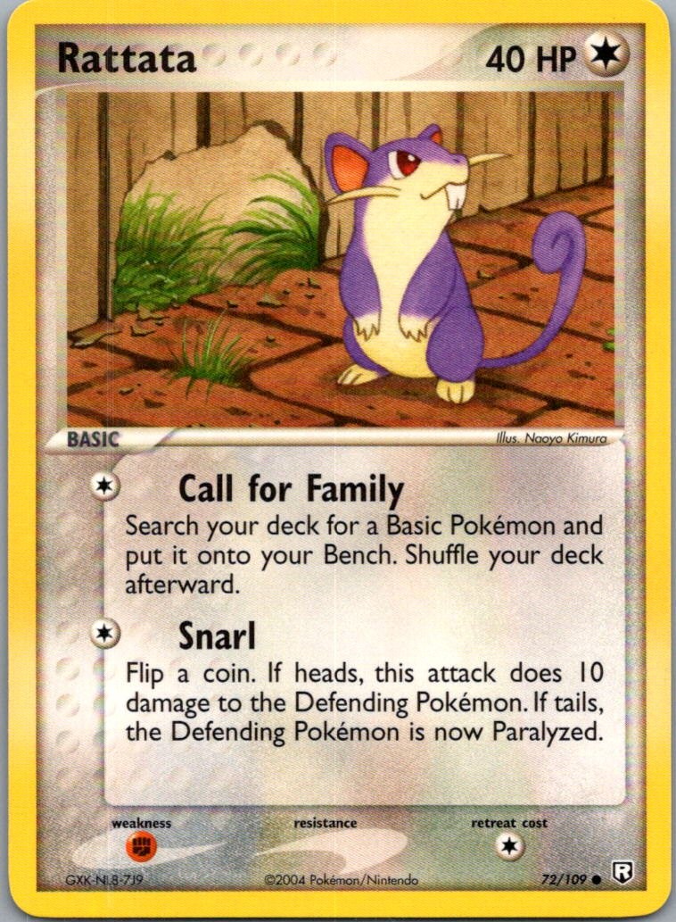 Rattata 72/109 Common Team Rocket Returns Pokemon Lightly Played 1