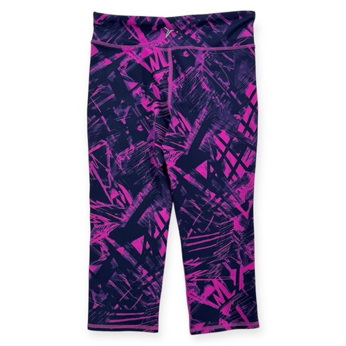Old Navy Active Capris Girls Large 10-12 Purple Abstract Print Go-Dry NWT - Picture 2 of 6