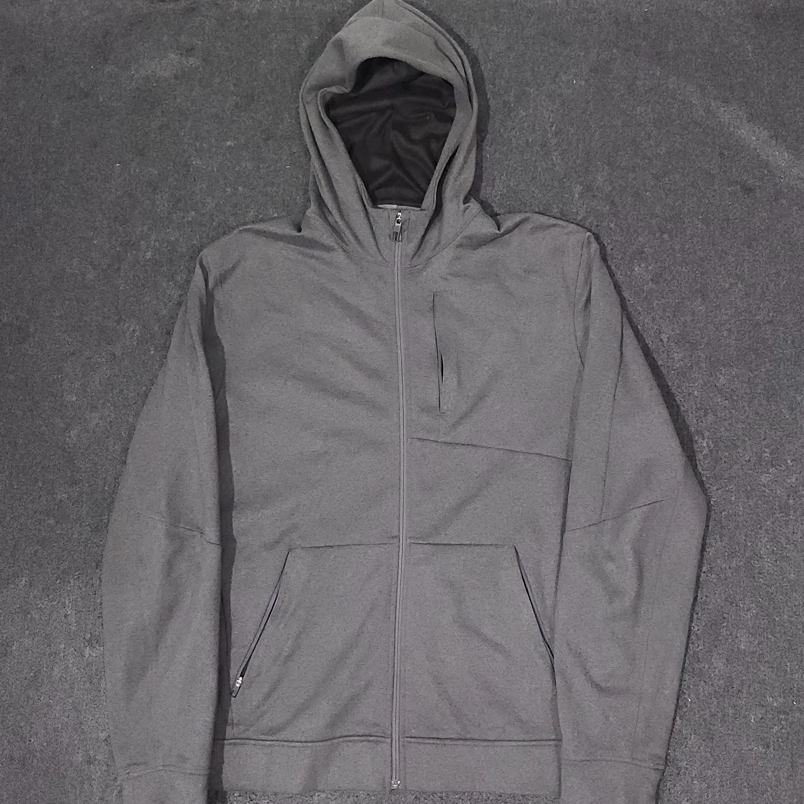 Lululemon City Sweat Full Zip Thermo Hoodie Mens XL Gray Stretch Peformance Gym