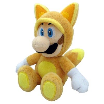 Official San-ei 9'' Kitsune Luigi Plush Super Mario Series Doll (1272)