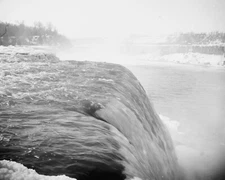 Early 1900's, View of Niagara Falls 1901, Winter Photo, New Reproduction Picture