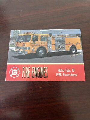 1994 Fire Engines Card #356 Idaho Falls ID 1988 Pierce-Arrow