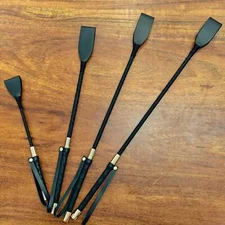 Straight Leather Flogger Whip Riding Horse Crop Halloween Adult Roleplay Slapper