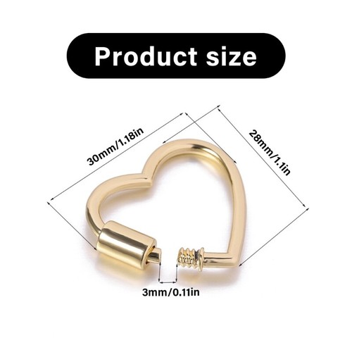 20Pcs Charm Heart Shaped Metal Fastener for DIY Bag Strap Repair Kits - 第 6/14 張圖片