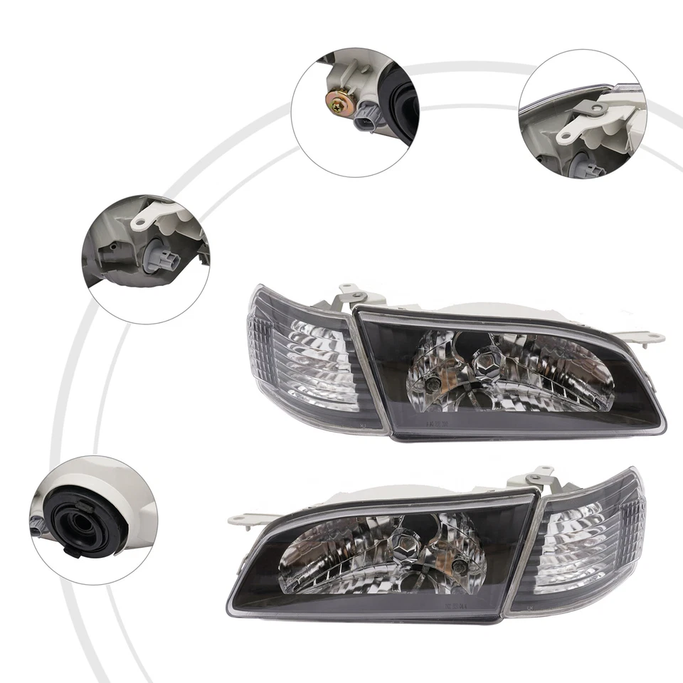 Faros laterales izquierdo+derecho para Toyota Tercel 95-99 81150-16770.81110-16770 Foto 4 de 4