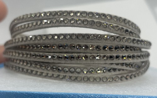 💎Touchstone Crystal Grey Snap Wrap Bracelet 22-23” New Condition - Picture 2 of 7