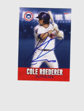 Cole Roederer signed autograph 2022 South Bend Cubs baseball card Newhall, CA b