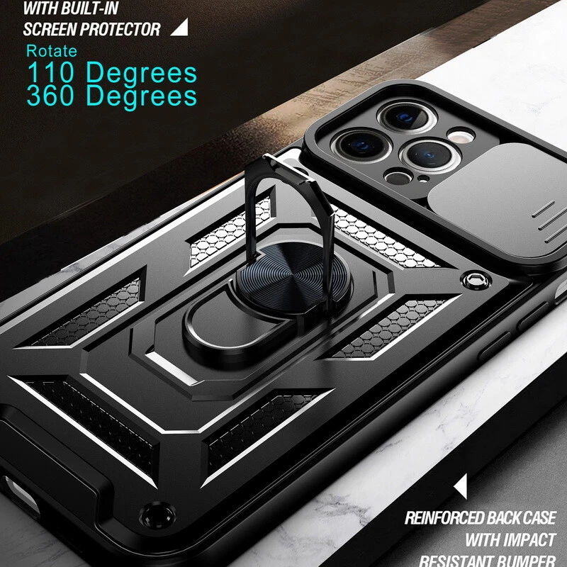 Case For iPhone 16 15 14 13 12 Pro Max 11 XR 8 Camera Lens Slide Protector Cover - Image 4 of 4