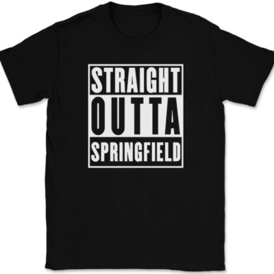 Straight Outta Springfield T-Shirt Tee Funny Humor Missouri City