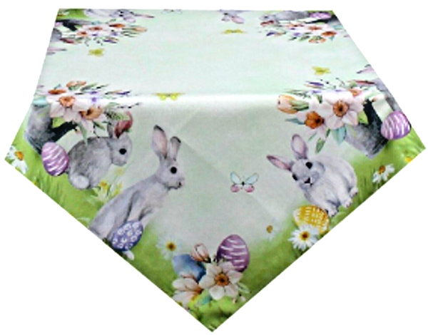 Tischdecke 110 X 110 Cm Osterhase Ostern FrüHling Osterfreude Hossner Heimtex-image