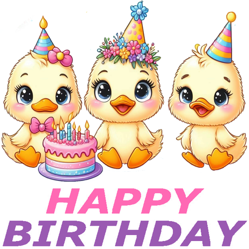 30 Custom Happy Birthday Baby Ducks Personalized Address Labels