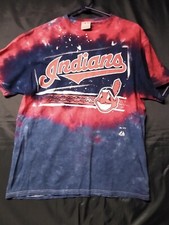 Cleveland Indians Large Tie Dye Shirt Chief Wahoo MLB Guardians