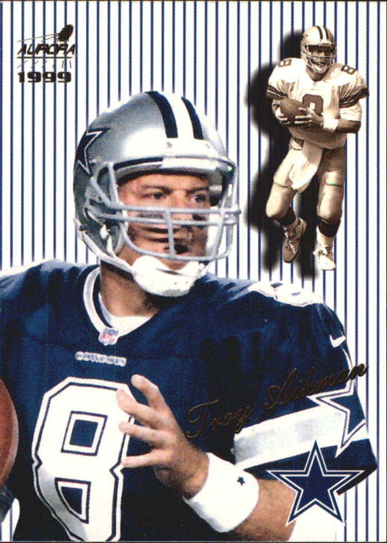1999 Aurora Pinstripes Dallas Cowboys Football Card 40 Troy Aikman eBay