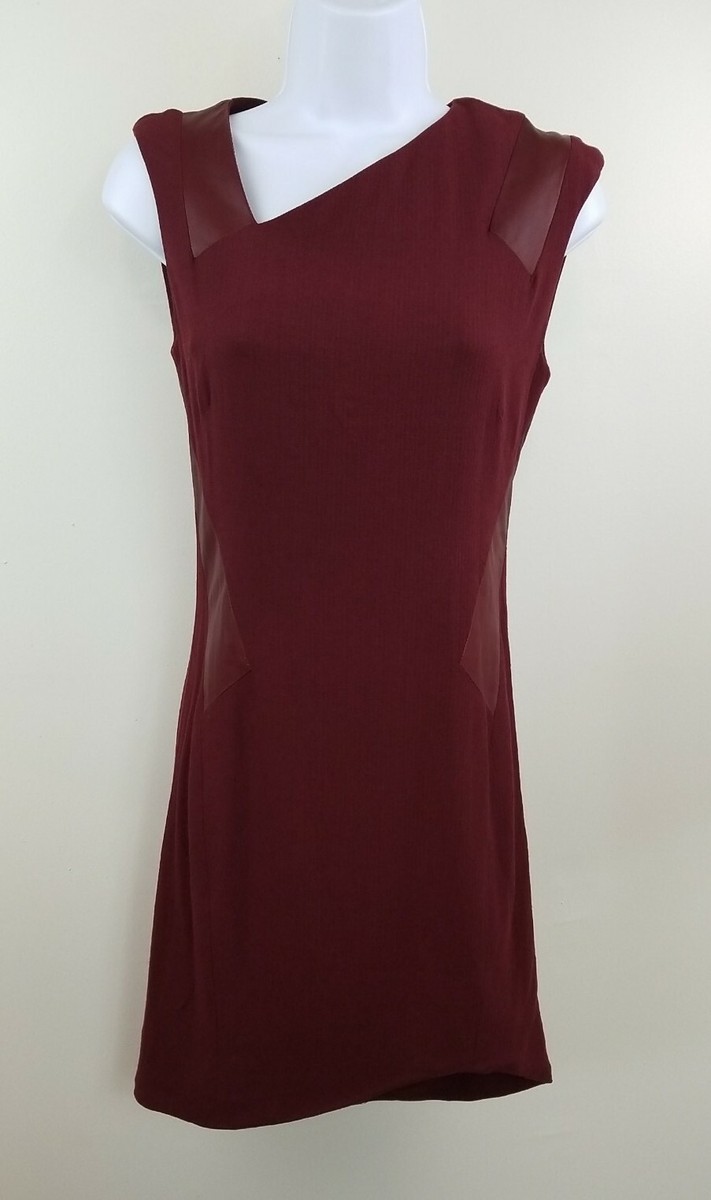 Designer HELMUT LANG Dress Burgundy Red Wool Leather Detail Asymmetrical sz 2 | eBay Designer HELMUT LANG Dress Burgundy Red Wool Leather Detail Asymmetrical sz 2 | eBay