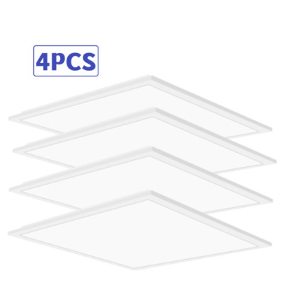 2X2 5800 Lumens 5000K 45Watt Flat LED Panel, 2' x 2' Drop Ceiling Lights - White