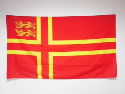NORMANDY SAINT OLAF CROSS 2 LIONS FLAG 2' x 3' for a pole - NORMANDY PROVINCE OF