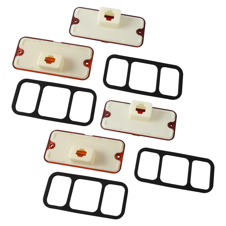 Front Amber & Rear Red Side Marker Light Lamps For Chevy / GMC Pickup Truck Foto 4 de 4