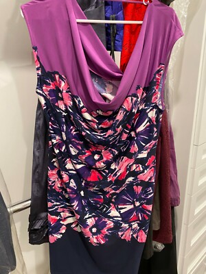 bcbg purple flower dress Vintage 90's BCBG Paris Purple Lavender Colored Dress size M/l