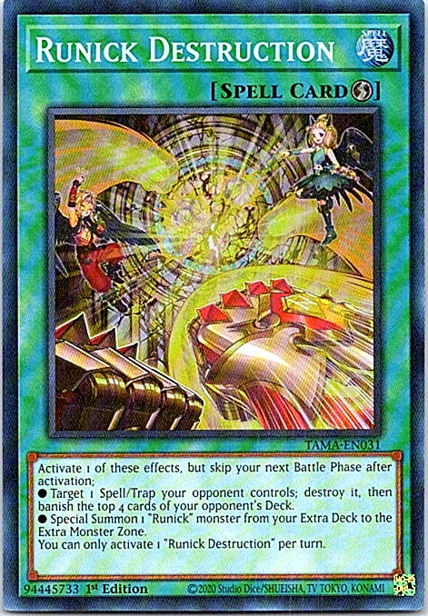 Runick Destruction TAMA EN031 YU Gi OH Near Mint 1st Edition eBay