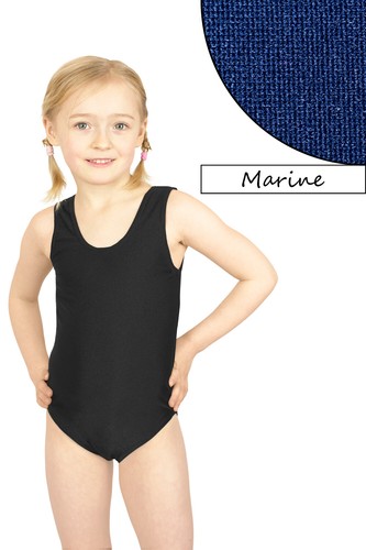 Kinder Body ohne Ärmel Glanz einfarbig leotard Turnanzug stretch Glanz 116 - 176 - Bild 9 von 19