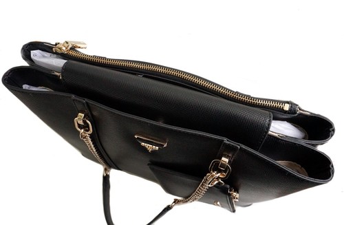 Sac Guess sac à main cabas bandoulière Eco Craig Coal noir neuf - Photo 10 sur 12