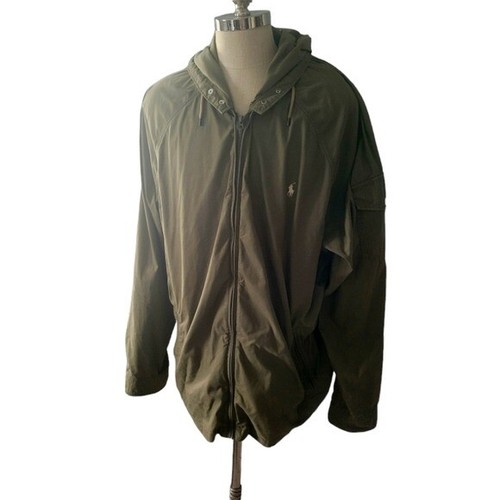 Polo Ralph Lauren Army Green Hooded Jacket Size 3XLT - Picture 3 of 6