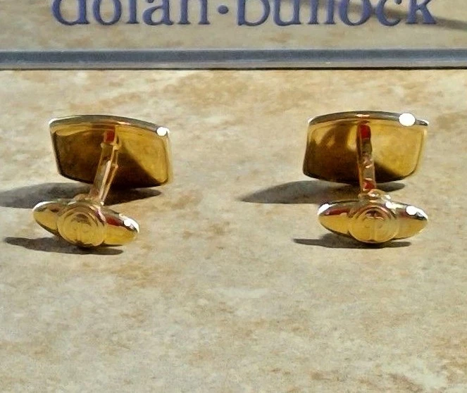 Dolan BULLOCK 14K gold & ONYX CUFFLINKS  kcl102100 usa made 9.2 g usa  - Image 3 of 4