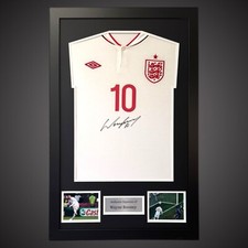 Wayne Rooney Hand Signed 2012/13 Framed England Shirt With COA &pound;185