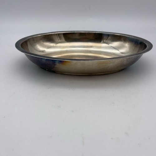 Vintage Small Silverplate Oval Bowl with unique Bottom - Picture 2 of 18