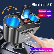 2 Way Car Cigarette Lighter Socket Splitter Dual USB Charger Adapter Hands-Free