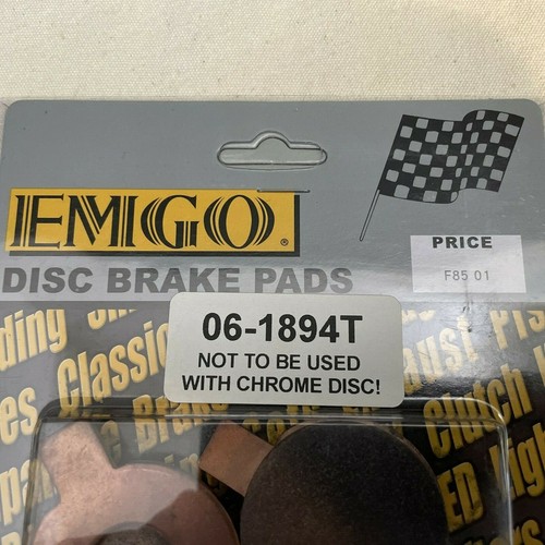 NORTON COMMANDO DISC BRAKE METAL PADS 06-1894 FRONT REAR 1972 - 1975 750 850 - Picture 2 of 5