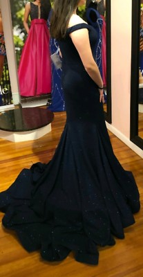 midnight blue sparkly dress