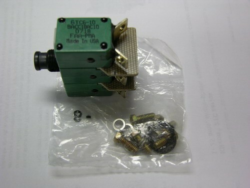 Sensata Klixon 6TC6-10 / BACC18AC10 / FAA-PMA 10A 3P Interruttore circuito aeronautico - Foto 1 di 1