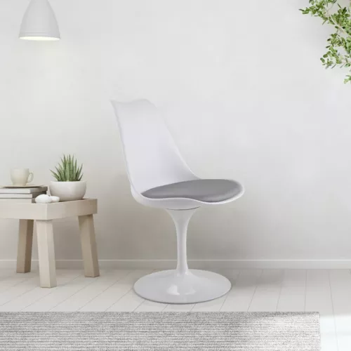 W/Cushion Swivel Tulip Dining Chair Home Office Side Chair Accent Vanity Chair