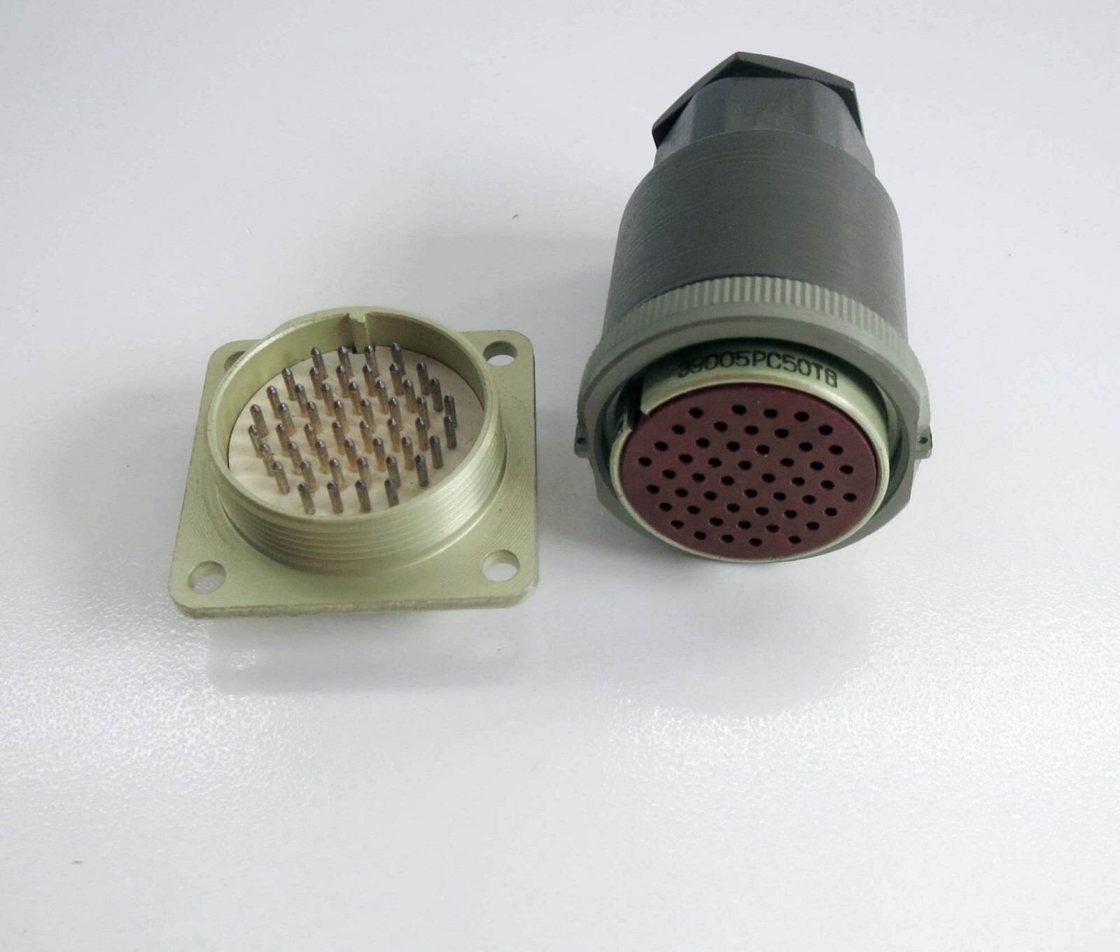 RS50TV РС50ТВ USSR Military M+F Plug&Socket Wire Cable 50pin Screw-in ...