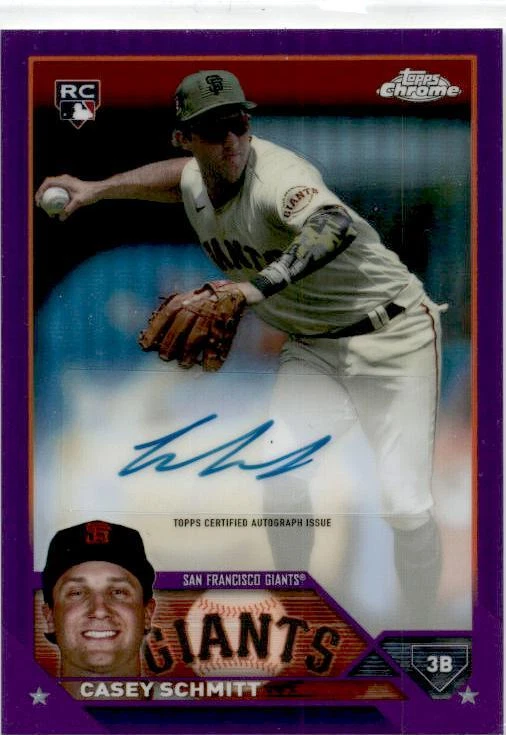 2023 Topps Chrome Update Purple #AC-CSC Casey Schmitt Auto /250 SF Giants