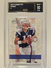 2002 SP LEGENDARY CUTS TOM BRADY #1 GEM 10.