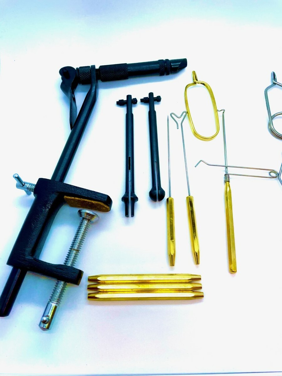 Kit De Montage De Mouche Complet - Étau, Boîte Bois, Outils, Plume - Neuf