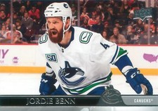 Jordie Benn 2020-21 Upper Deck Series 2 Hockey Base Card #423 Vancouver Canucks