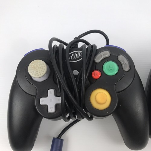Nintendo GameCube Wired 3rd Party Controllers X2 - Tru Blu, Edge - Free Postage - Picture 2 of 5