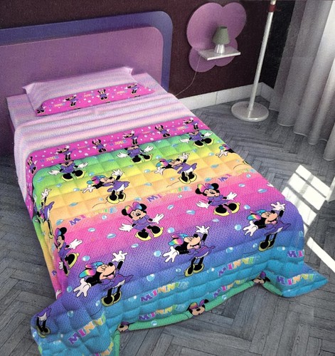 Trapuntino Minnie singolo piazza e mezza copriletto trapuntato Disney ufficiale - Foto 2 di 7