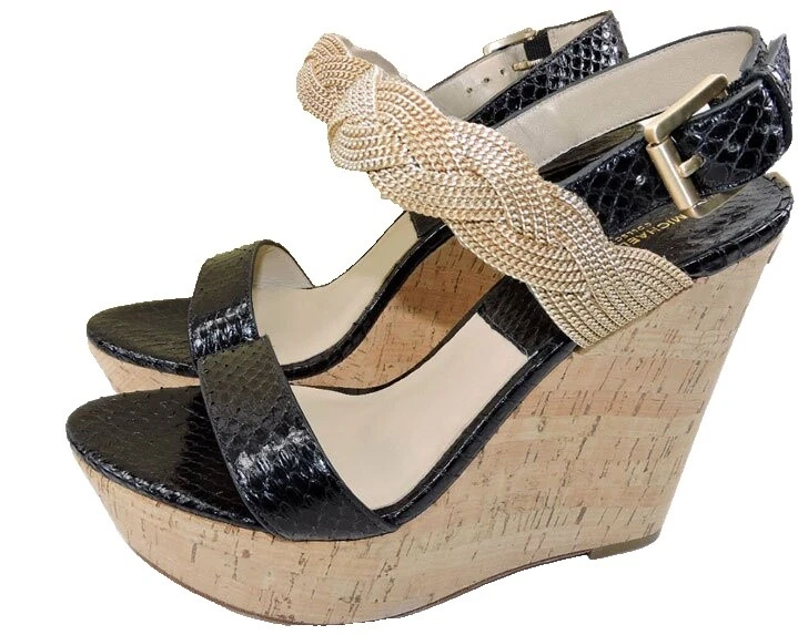 Туфли на танкетке женские Michael Kors черные