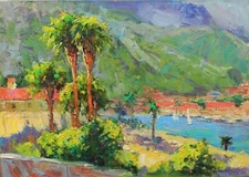 Montenegro painting Original art Impressionism Oil on canvas by S. Chernyakovsky