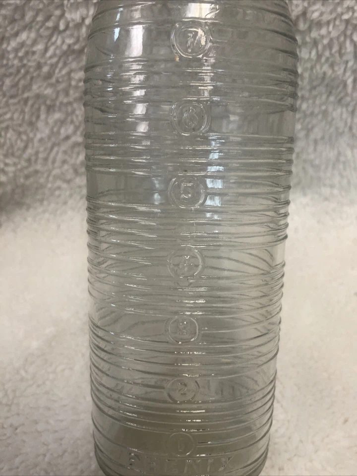 Biberón de leche Phenix Ovale Nurser de vidrio en relieve transparente no enrollable, 8 oz (87) Foto 2 de 4