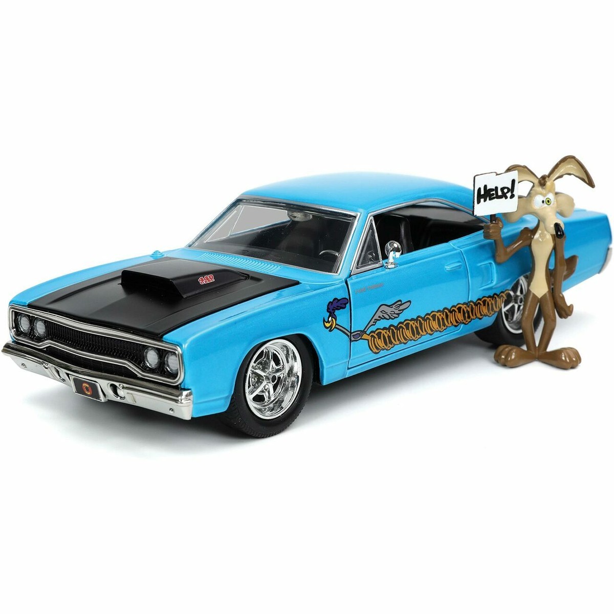 JADA TOYS ルーニー・テューンズ プリマス ロードランナー 1970 Jada Diecast Looney Tunes BLUE 1970 Plymouth Roadrunner - Scale 1